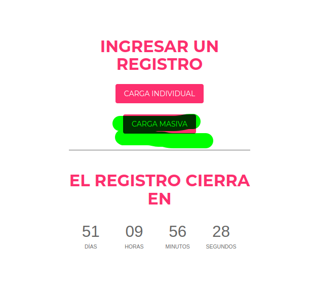 Carga masiva de datos mediante API